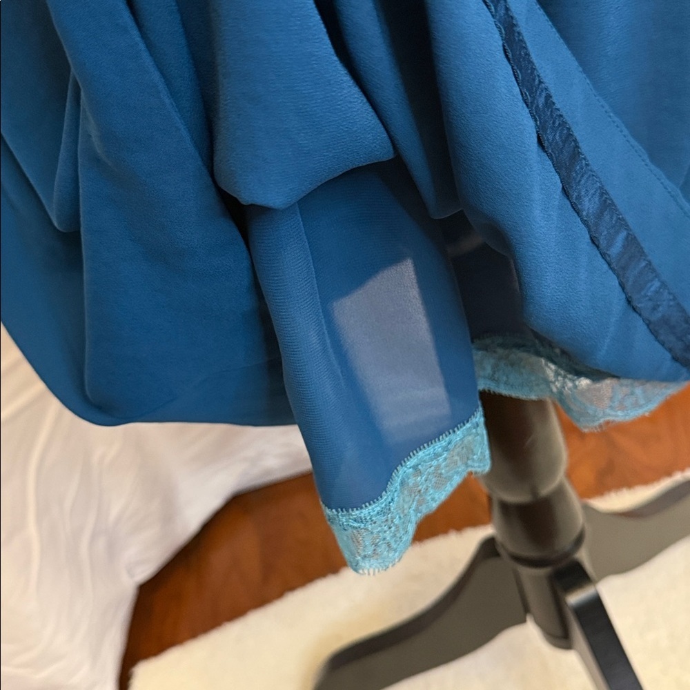 Anthropologie-HD in Paris Fit & Flare Dress Teal Blue 6 Spring wedding guest - Picture 7 of 10